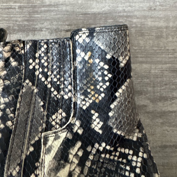 Marc Fisher Snakeskin Print Ankle Boots - Black and White - Women's size 9M - Picture 3 of 6